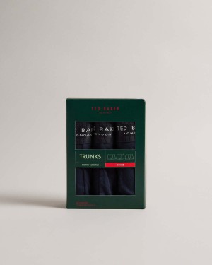 Ted Baker ADDAM TBB02BL1410 3 Pack Trunks Niebieskie | 07ZJICOUG