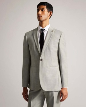 Ted Baker ARTIMJR Stone Cross Hatch Jacket Stone | 06YQNAHRU