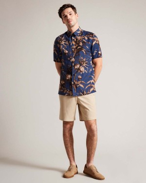 Ted Baker CRESWEL Elasticated Drawstring Krótkie Granatowe | 67MEZSILB