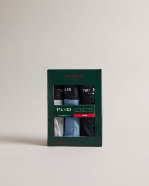 Ted Baker Erikk 3 Pack Trunks Czarne | 62PYUXRZM