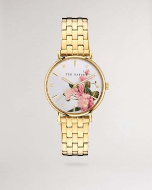 Ted Baker MIRIBEL BKPPH Printed Dial Bracelet Watch Złote | 76ZGSWPMV