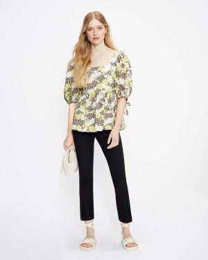 Ted Baker OZETE Split Front Detail Trouser Czarne | 93BULVPCZ