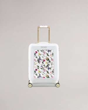 Ted Baker Raidet Scattered Bouquet Small Trolley Case Białe | 05WLHYFSR