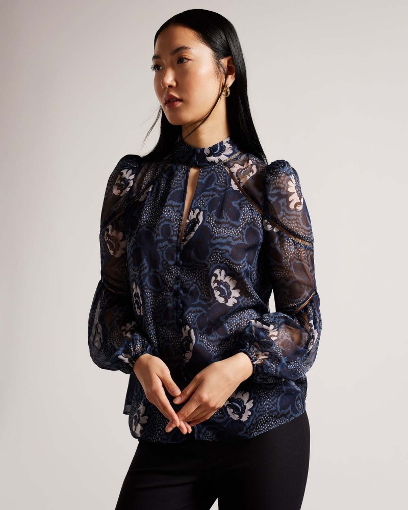 Ted baker high neck blouse on sale